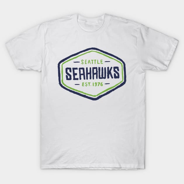 Seattle Seahaaaawks 15 T-Shirt by Very Simple Graph